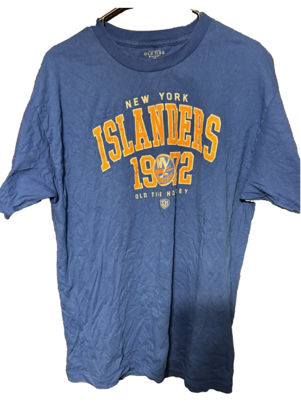 New York Islanders Blue T-shirt Men Sz L Old Time Hockey